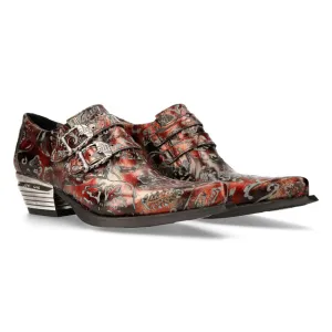 7960-S5 Flower Leather Paisley Shoes