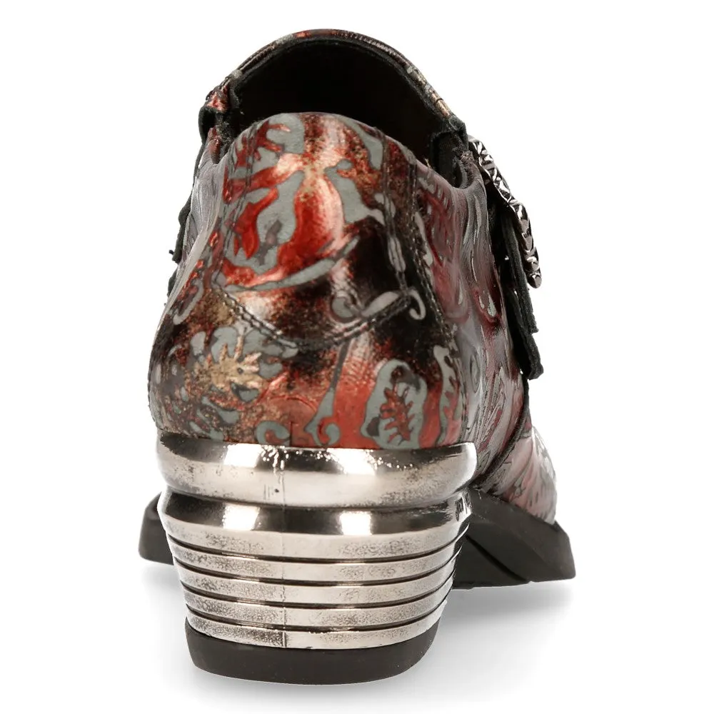 7960-S5 Flower Leather Paisley Shoes