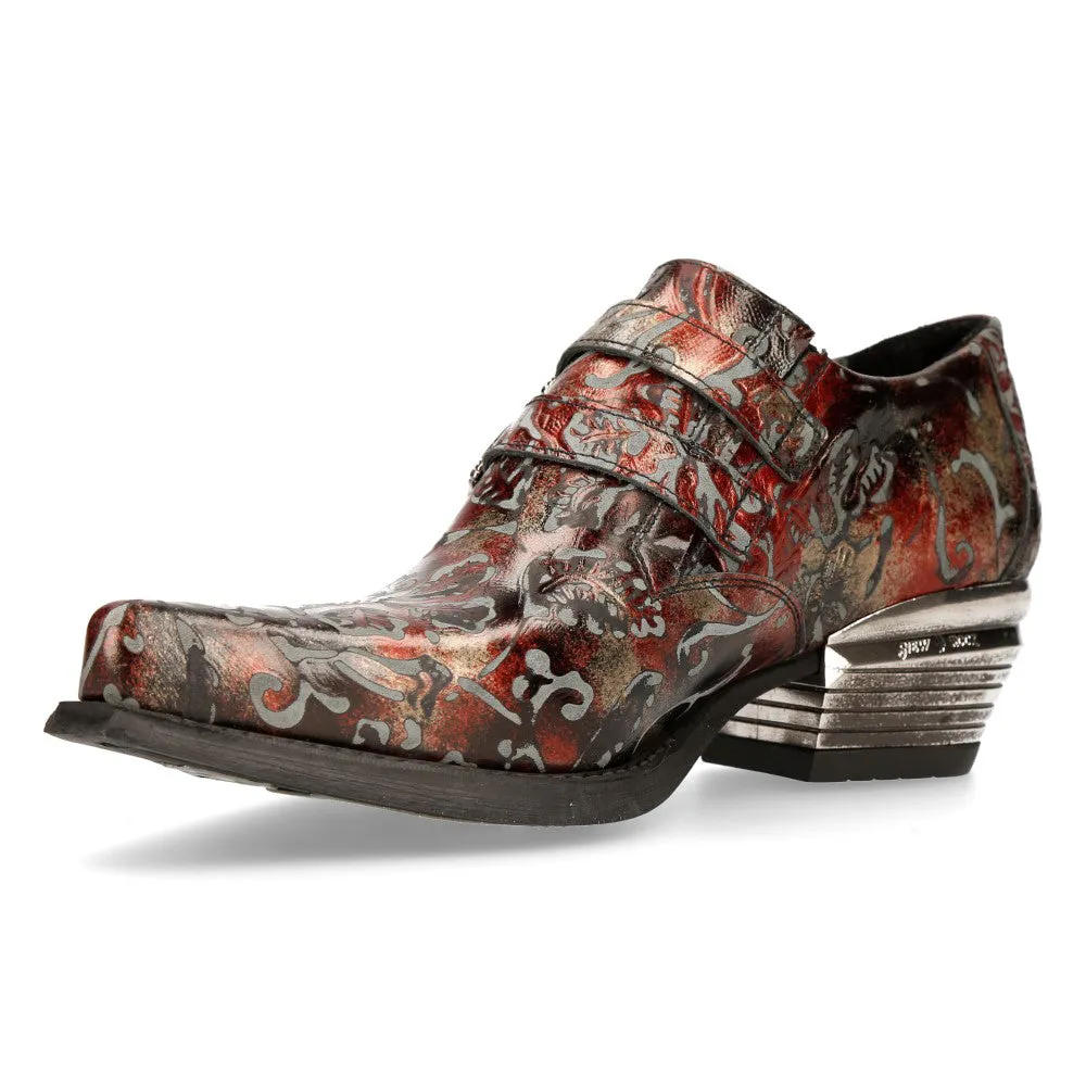 7960-S5 Flower Leather Paisley Shoes
