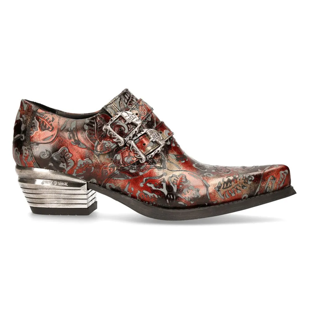 7960-S5 Flower Leather Paisley Shoes