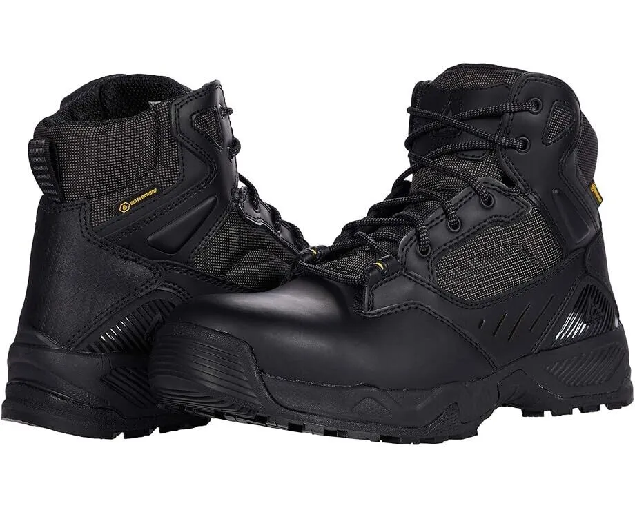 Ace Defender 6 NCT Work Boot Men's US 8.5 Black Leather Nano Toe Boots ZPO2068