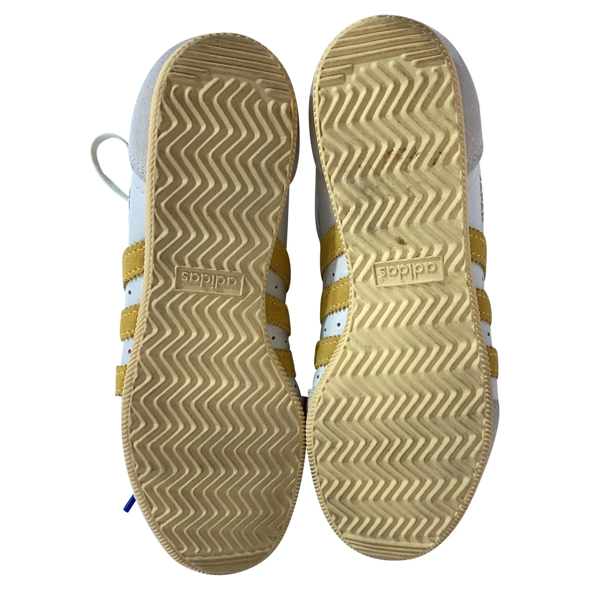 Adidas Japan Off-White Spark Sneakers in White Leather and Suede