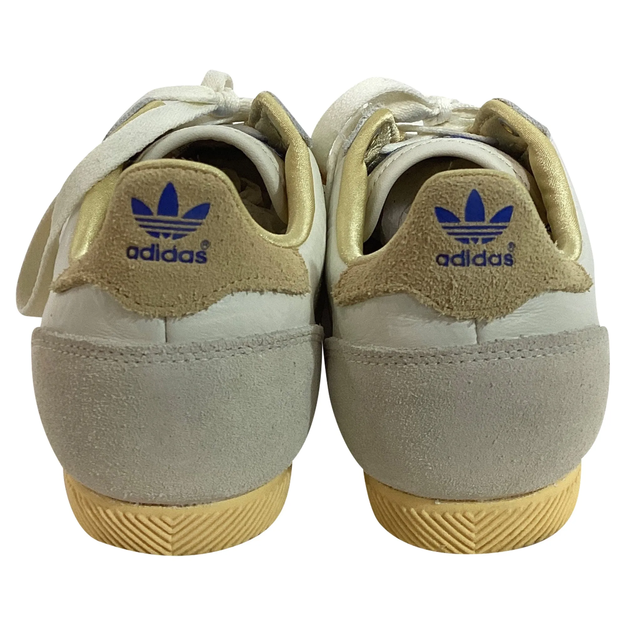Adidas Japan Off-White Spark Sneakers in White Leather and Suede