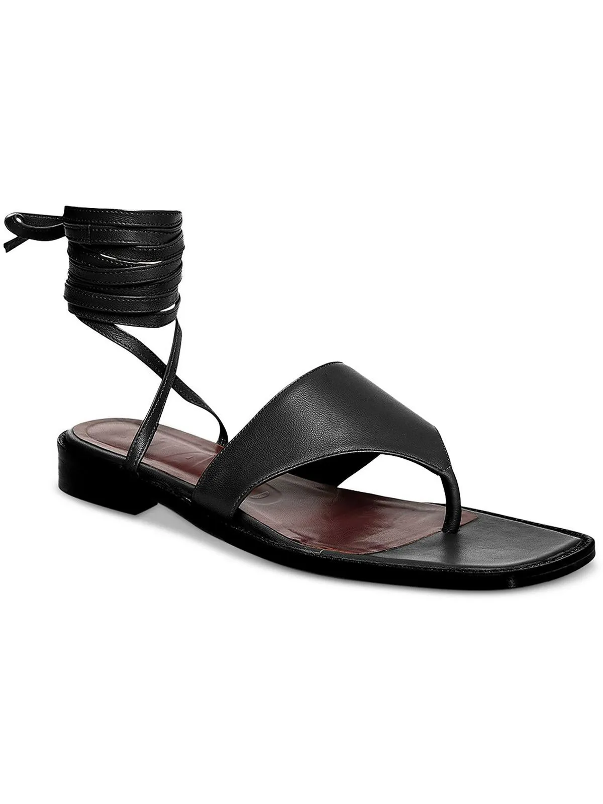 Alexandre Lace Up Sandal Womens Leather Flat Thong Sandals