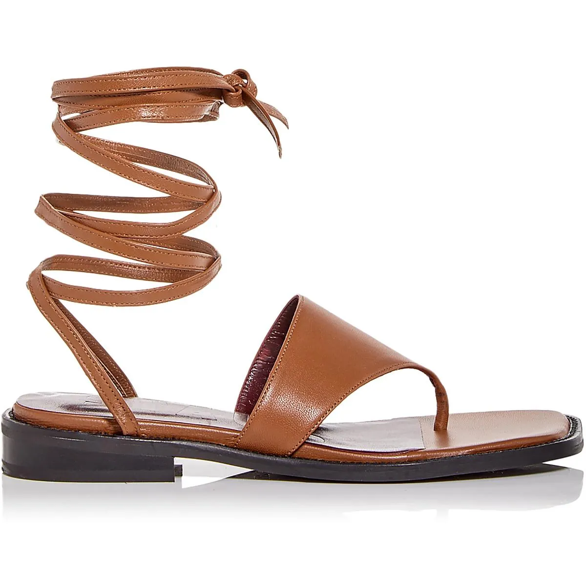 Alexandre Lace Up Sandal Womens Leather Flat Thong Sandals