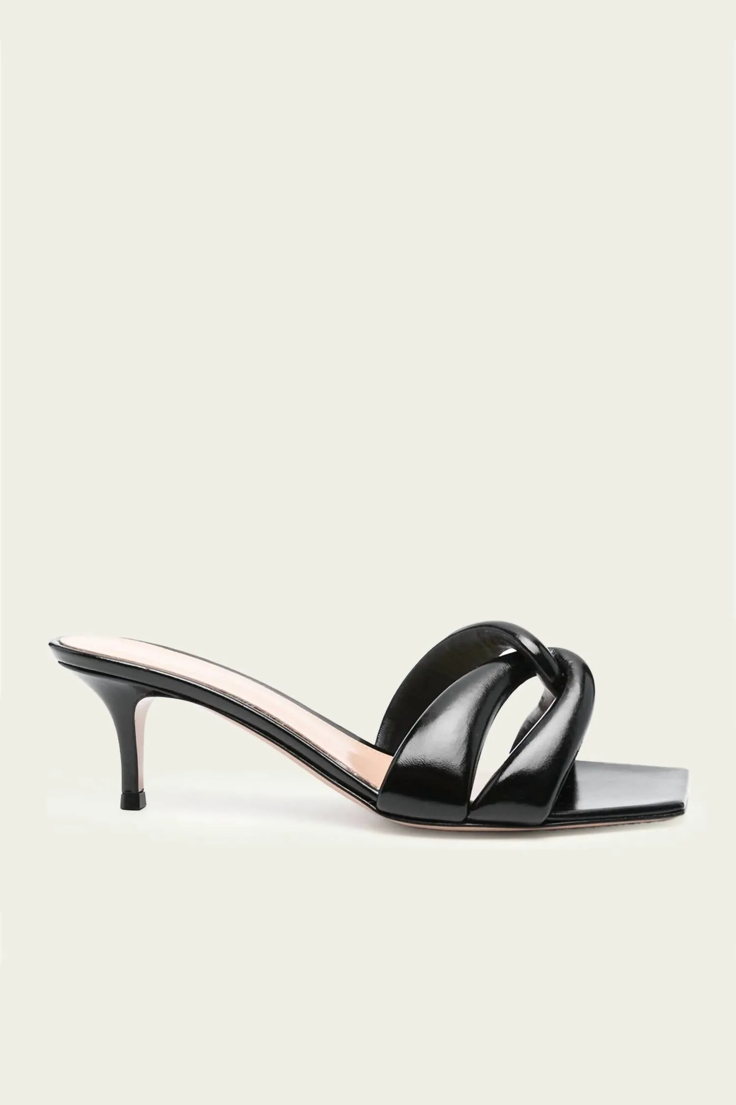 Amour 55 Heeled Mule Sandal In Black