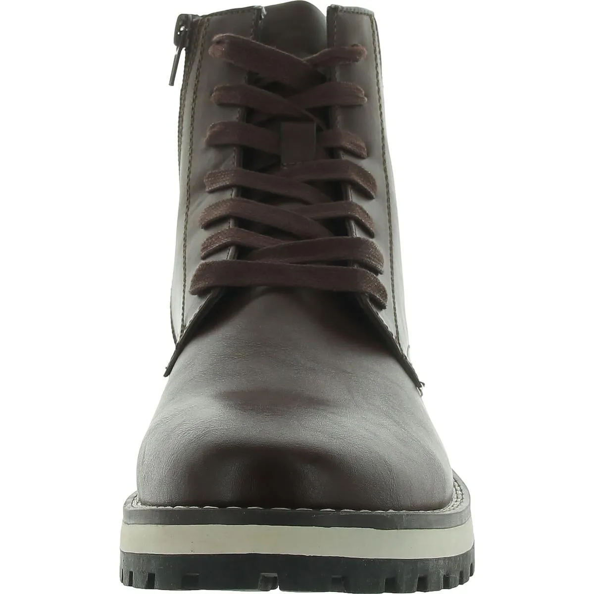 Andres Womens Faux Leather Ankle Chukka Boots