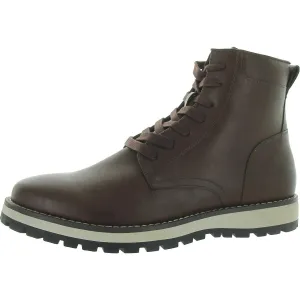 Andres Womens Faux Leather Ankle Chukka Boots
