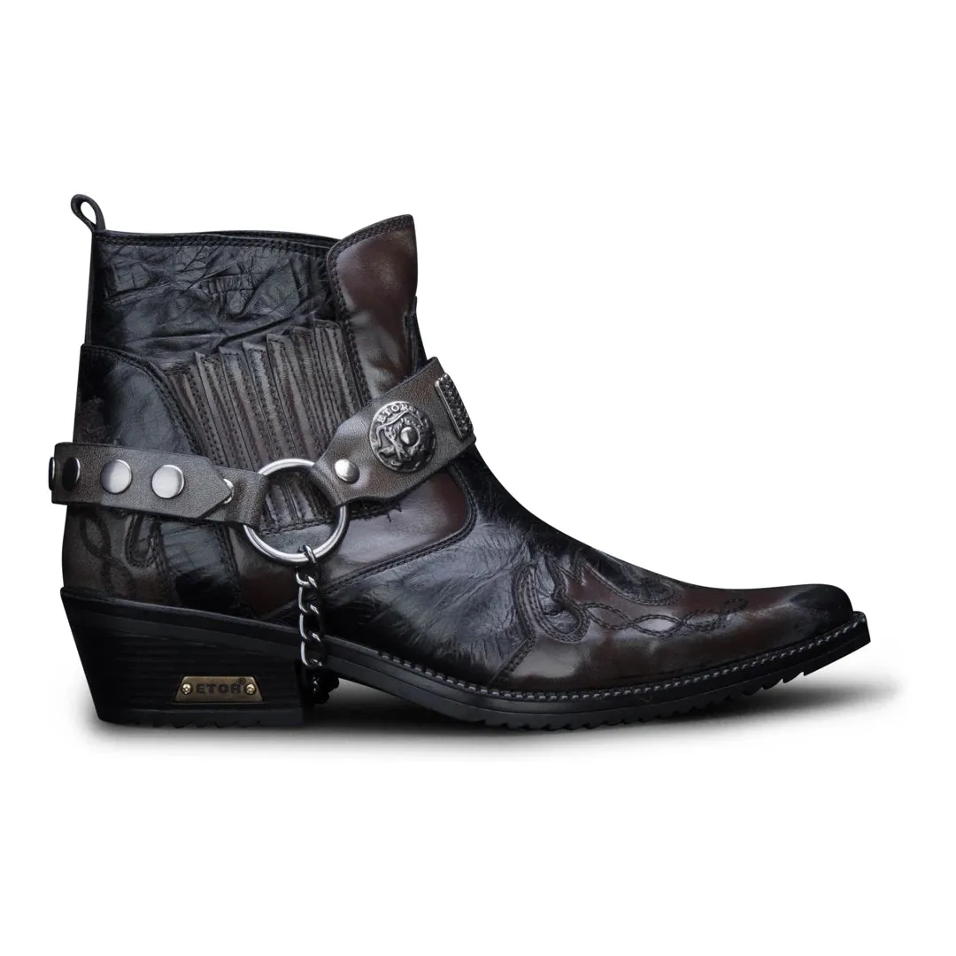 Ankle Cowboy Real Leather Wincklepickers Boots