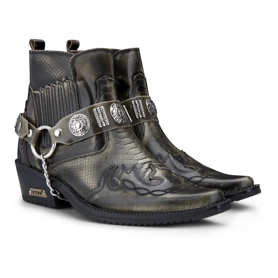 Ankle Cowboy Real Leather Wincklepickers Boots