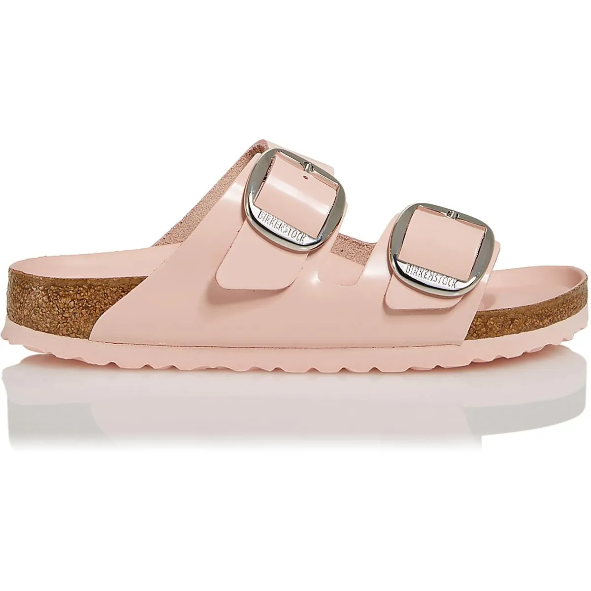 ARIZONA BIG BUCKLE Womens Faux Leather Slip On Slide Sandals