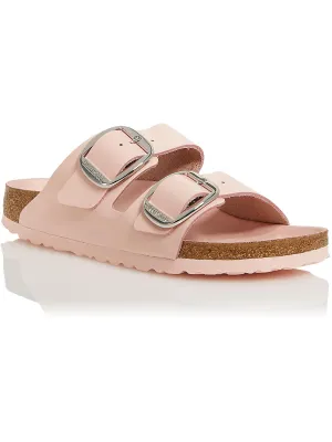 ARIZONA BIG BUCKLE Womens Faux Leather Slip On Slide Sandals