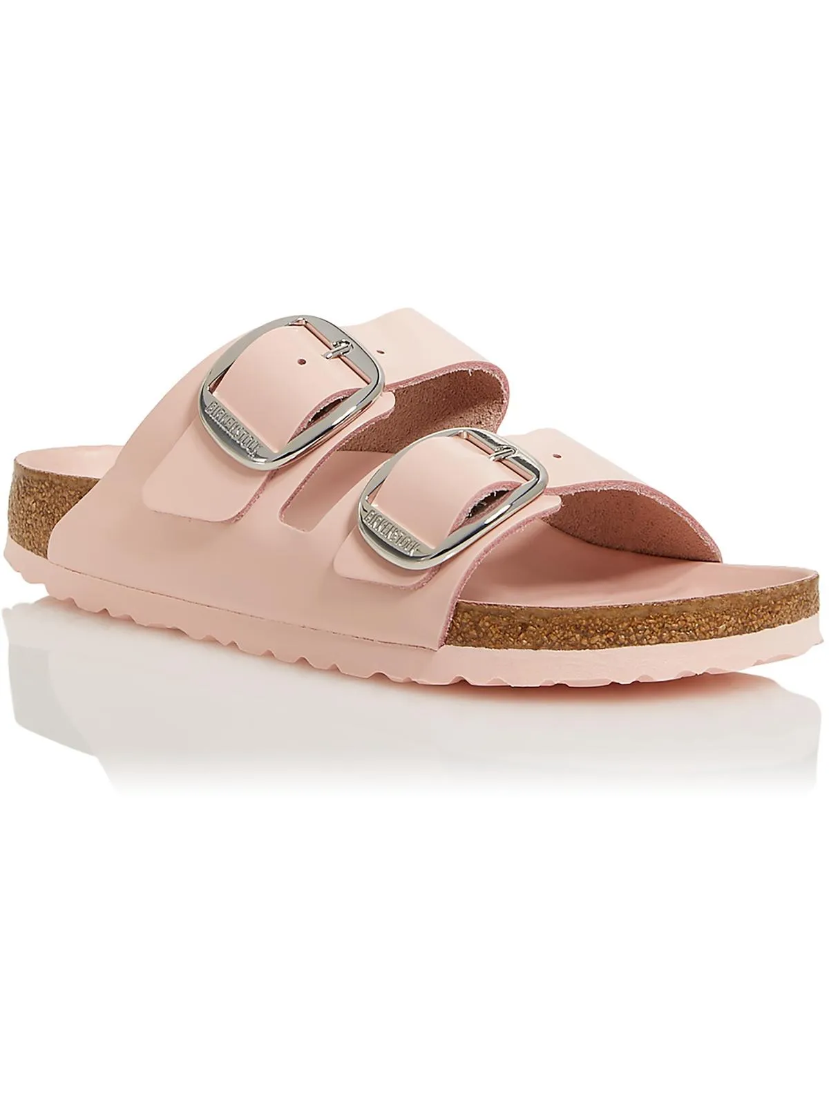 ARIZONA BIG BUCKLE Womens Faux Leather Slip On Slide Sandals