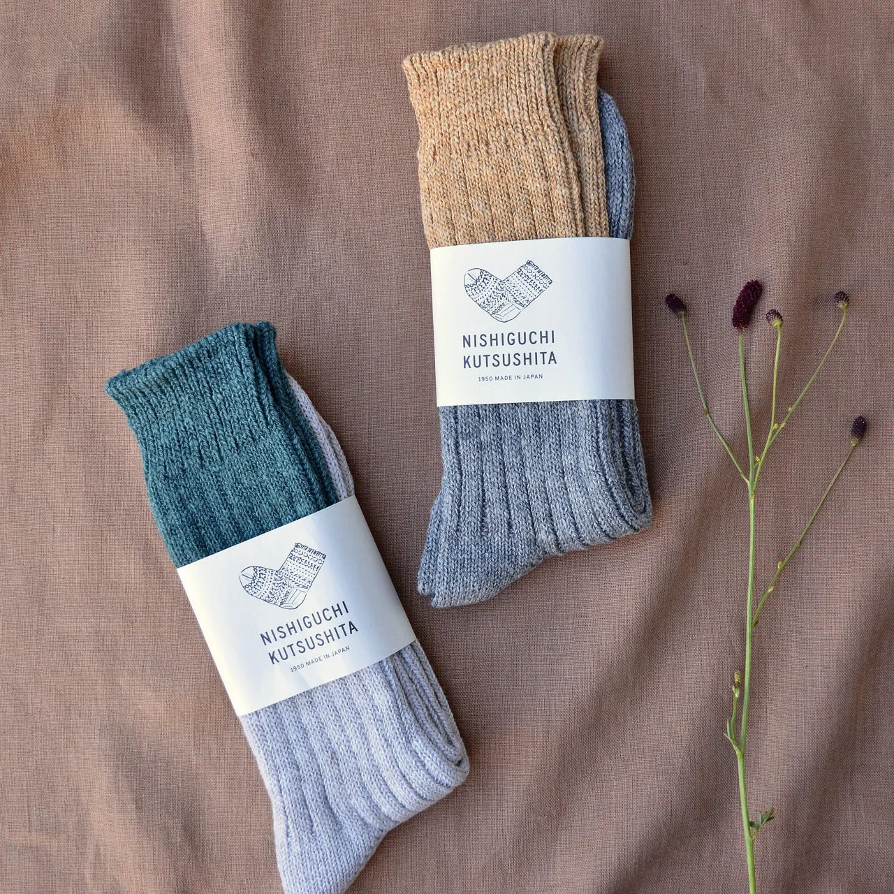 AW24 Boston Slab Socks - Wool/Cotton (Adults) *Last Pair!