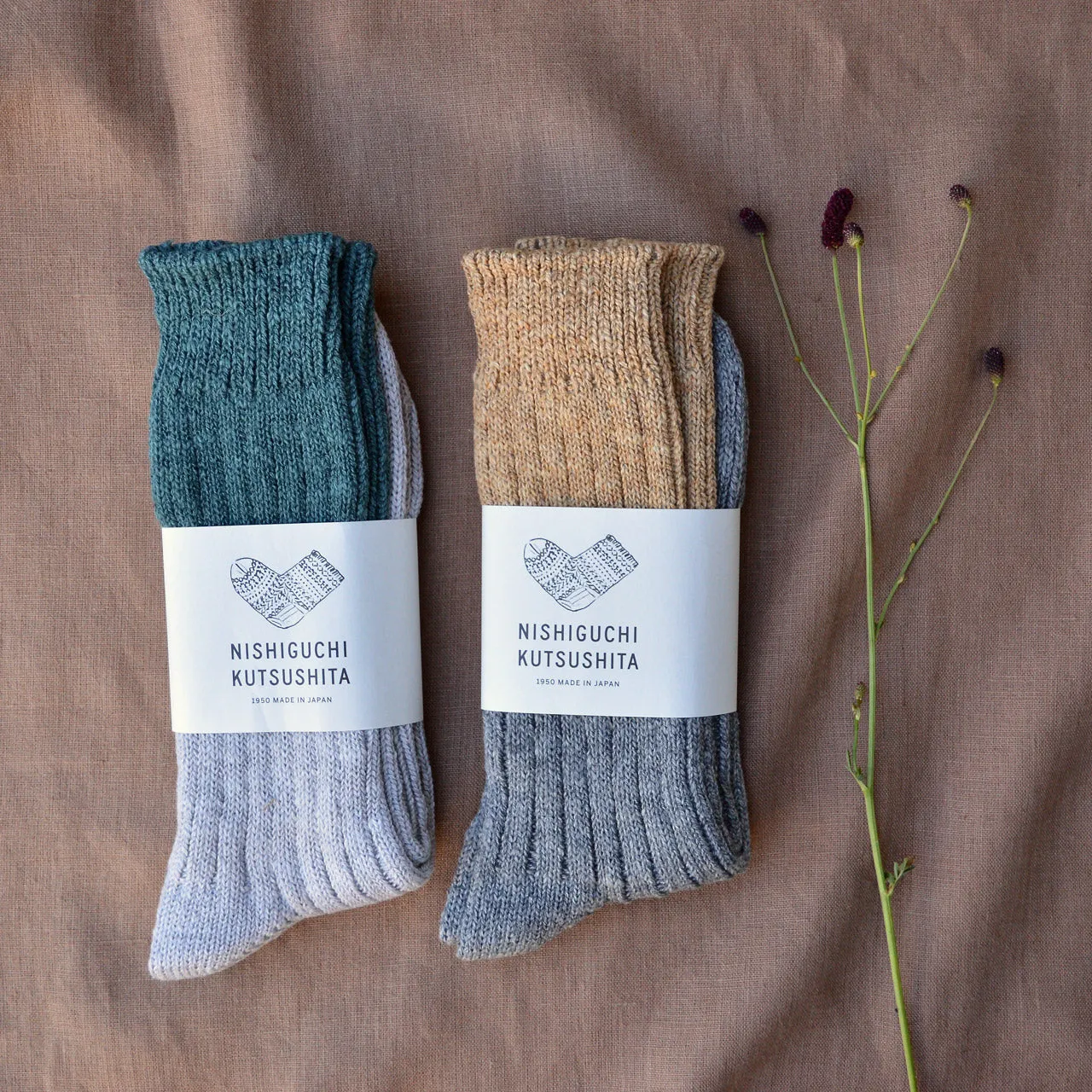 AW24 Boston Slab Socks - Wool/Cotton (Adults) *Last Pair!