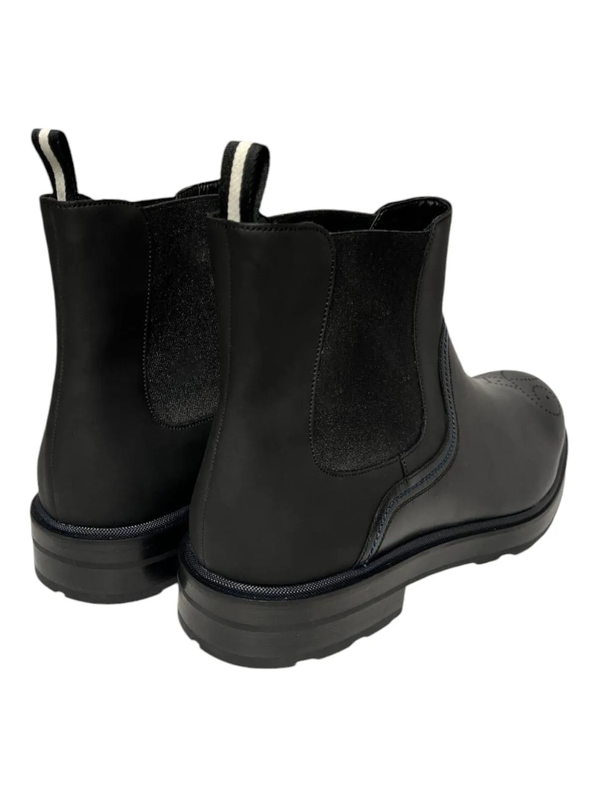 Bally Corbet 6230637 Men's Black Calf Plain Leather Chelsea Boots