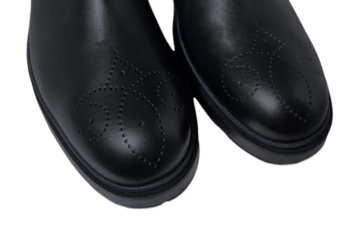 Bally Corbet 6230637 Men's Black Calf Plain Leather Chelsea Boots