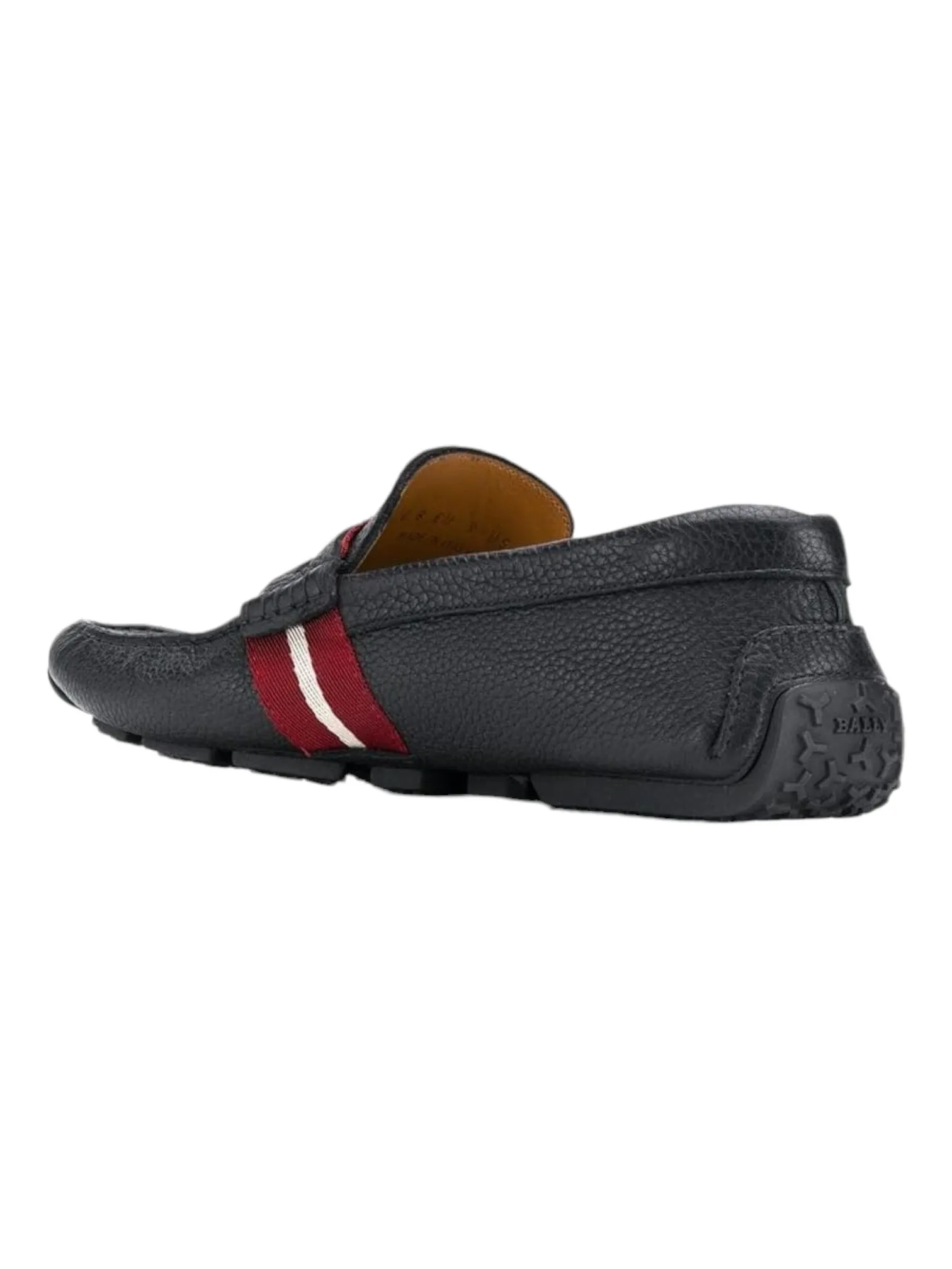 Bally Pietro Men's 6228298 Black Grained Leather Loafers
