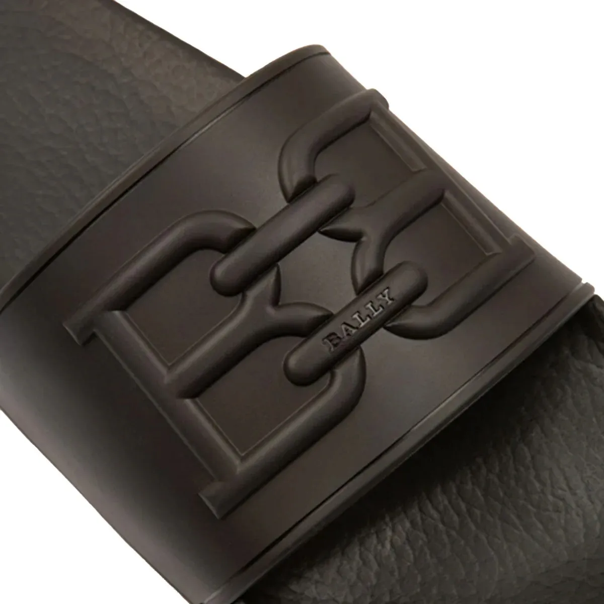 Bally Scotty 6300476 Men's Black Rubber Slide Sandals