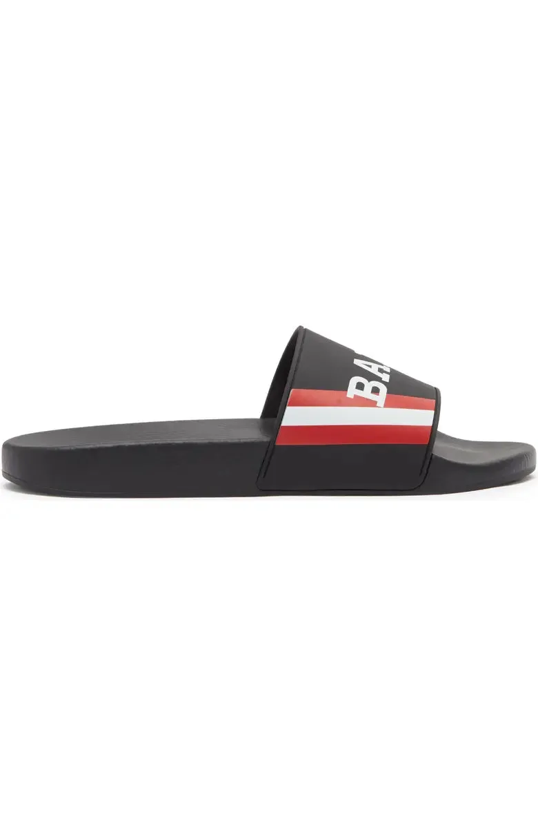 Bally Simon 6234034 Men's Black Logo Rubber Sandals