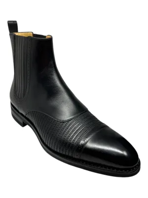 Bally Skirian 6239825 Men's Black Calf Plain Leather Chelsea Boots