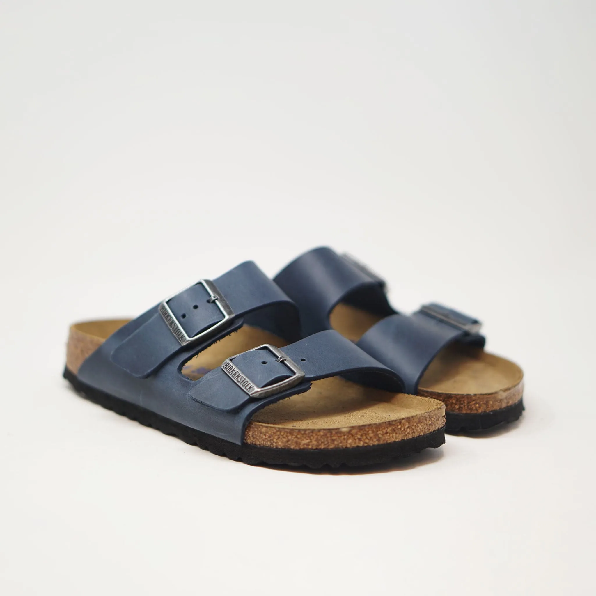 Birkenstock Arizona Narrow Soft Footbed Oiled Leather Blue