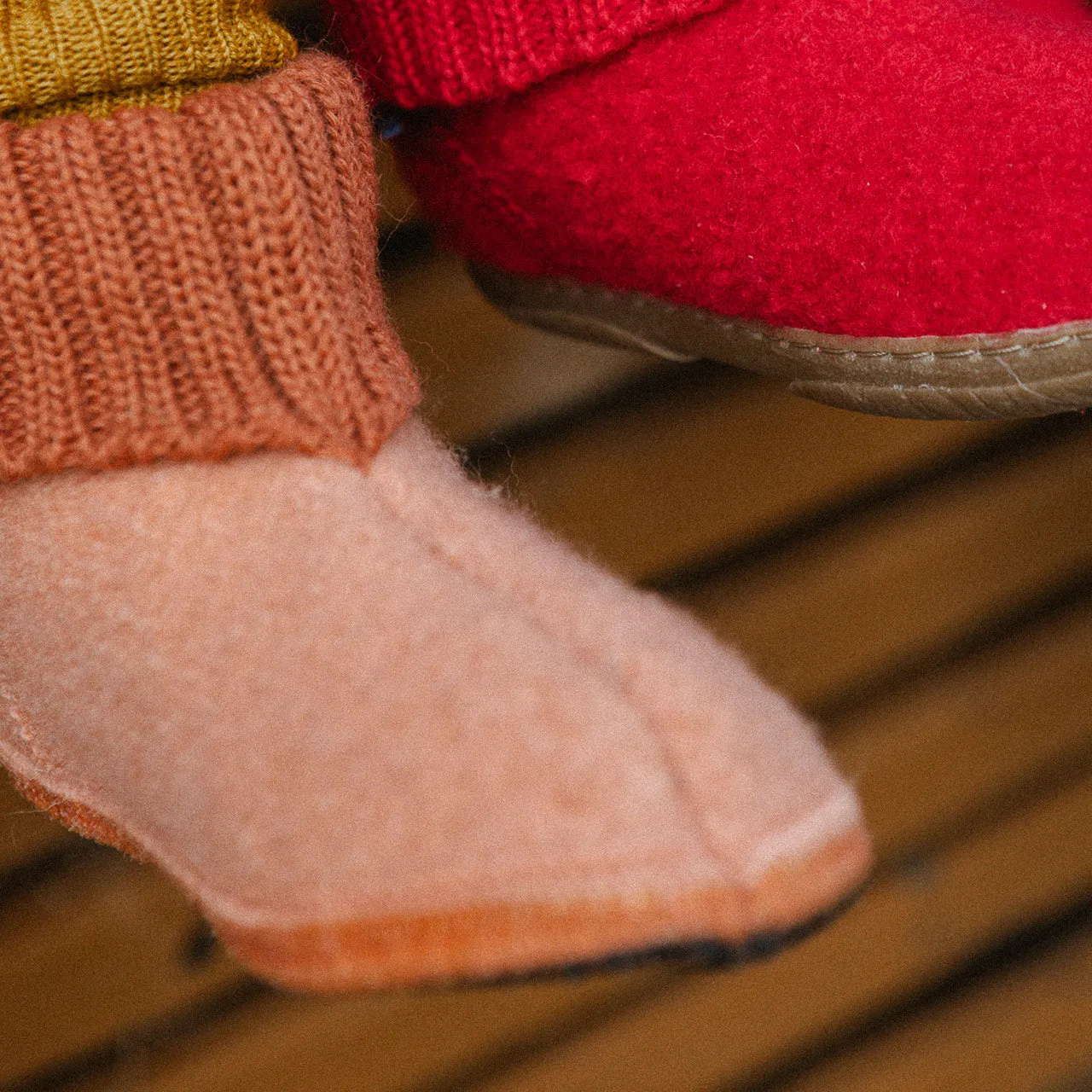 Boiled Wool Slipper Boots - Karl - Cinnamon (Kids 21-35) *Pre-order
