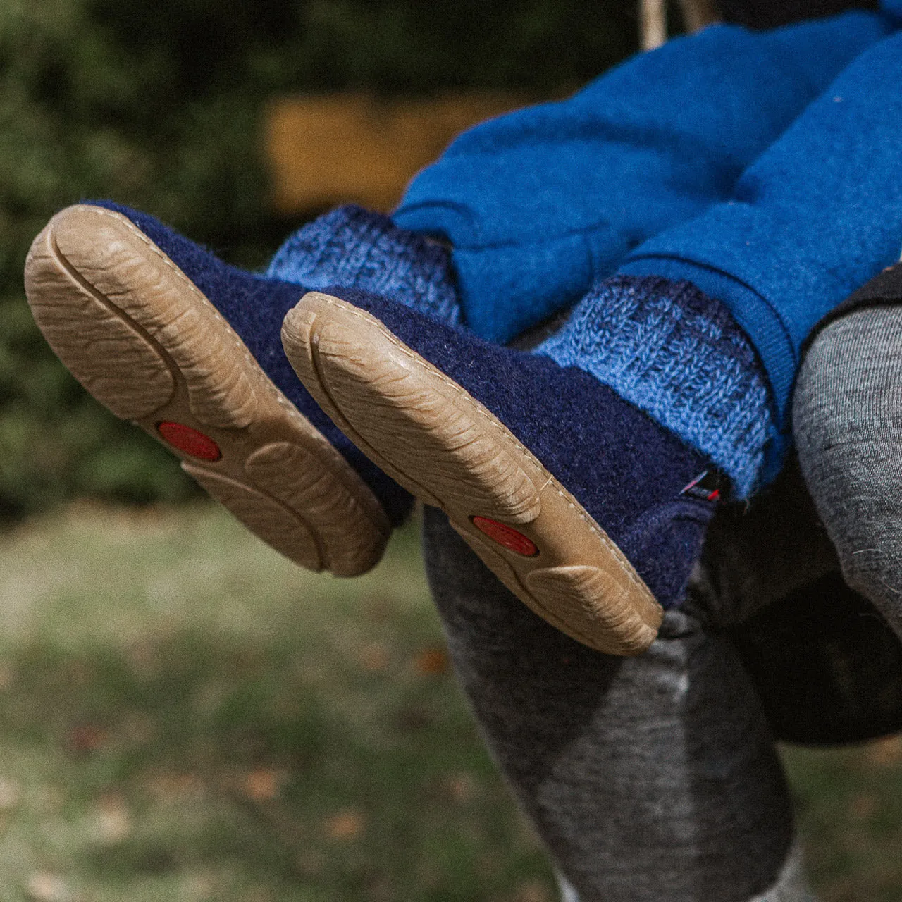 Boiled Wool Slipper Boots - Toni - Ink (Kids 23-35) *Pre-order