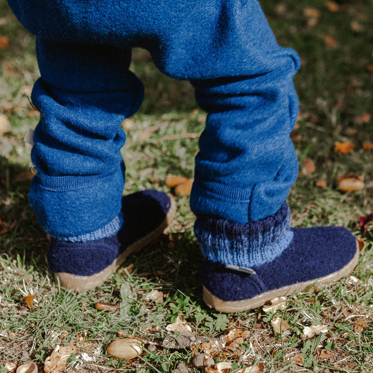 Boiled Wool Slipper Boots - Toni - Ink (Kids 23-35) *Pre-order