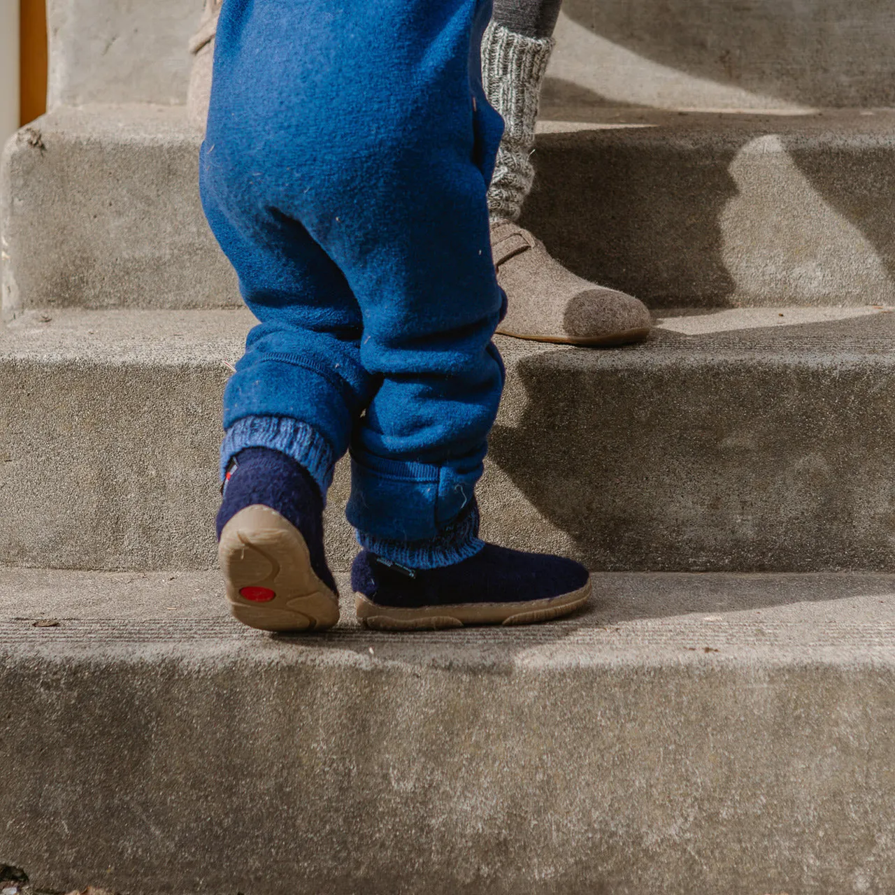 Boiled Wool Slipper Boots - Toni - Ink (Kids 23-35) *Pre-order