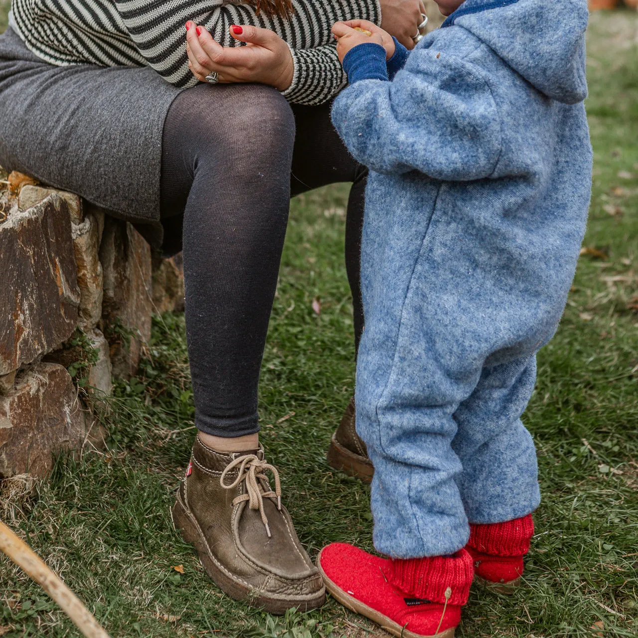 Boiled Wool Slipper Boots - Toni - Rubin (Kids 23-35) *Pre-order