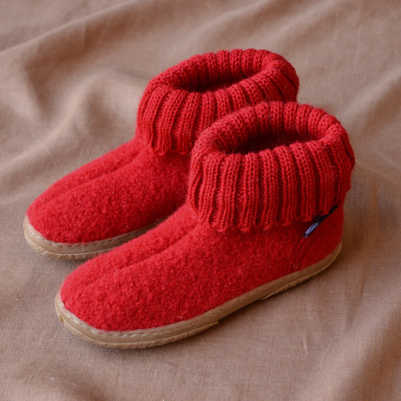 Boiled Wool Slipper Boots - Toni - Rubin (Kids 23-35) *Pre-order