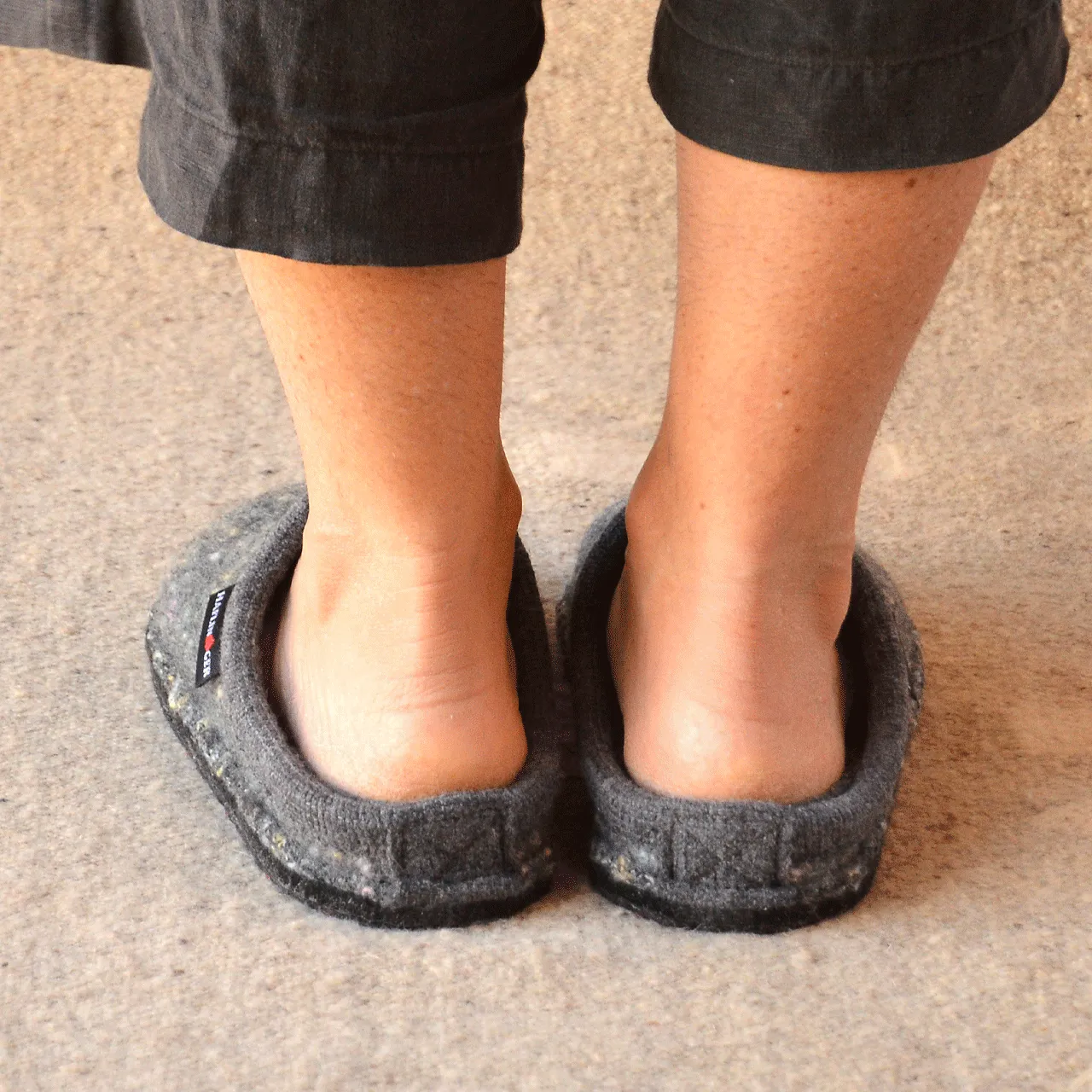 Boiled Wool Slippers - Flair Enjoy - Grey Multi (Adults 36-46)