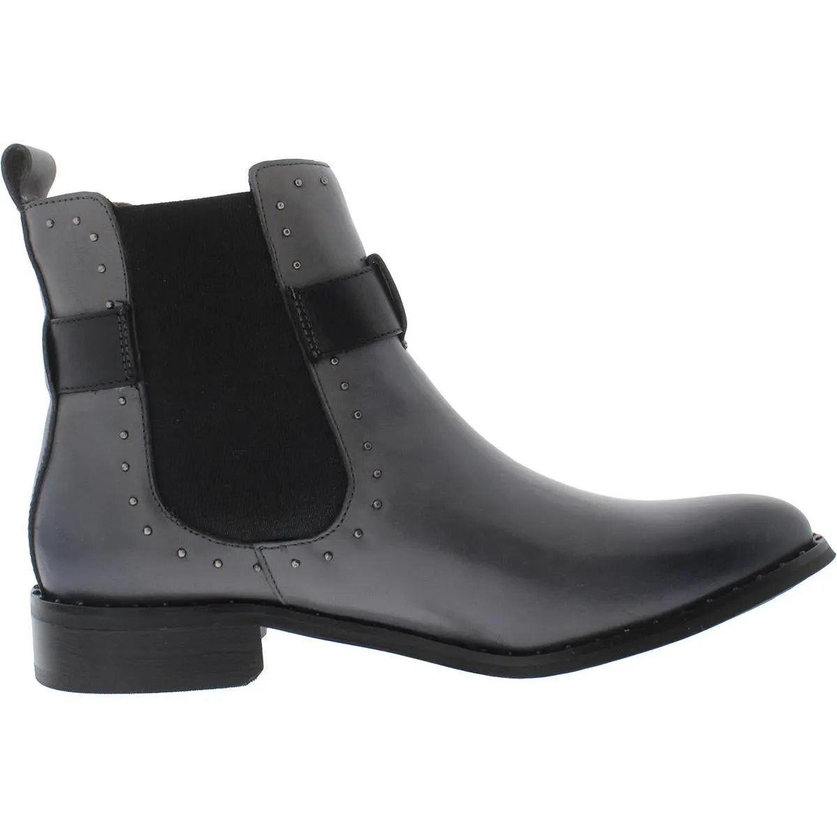 Bridge St Womens Leather Studded Chelsea Boots