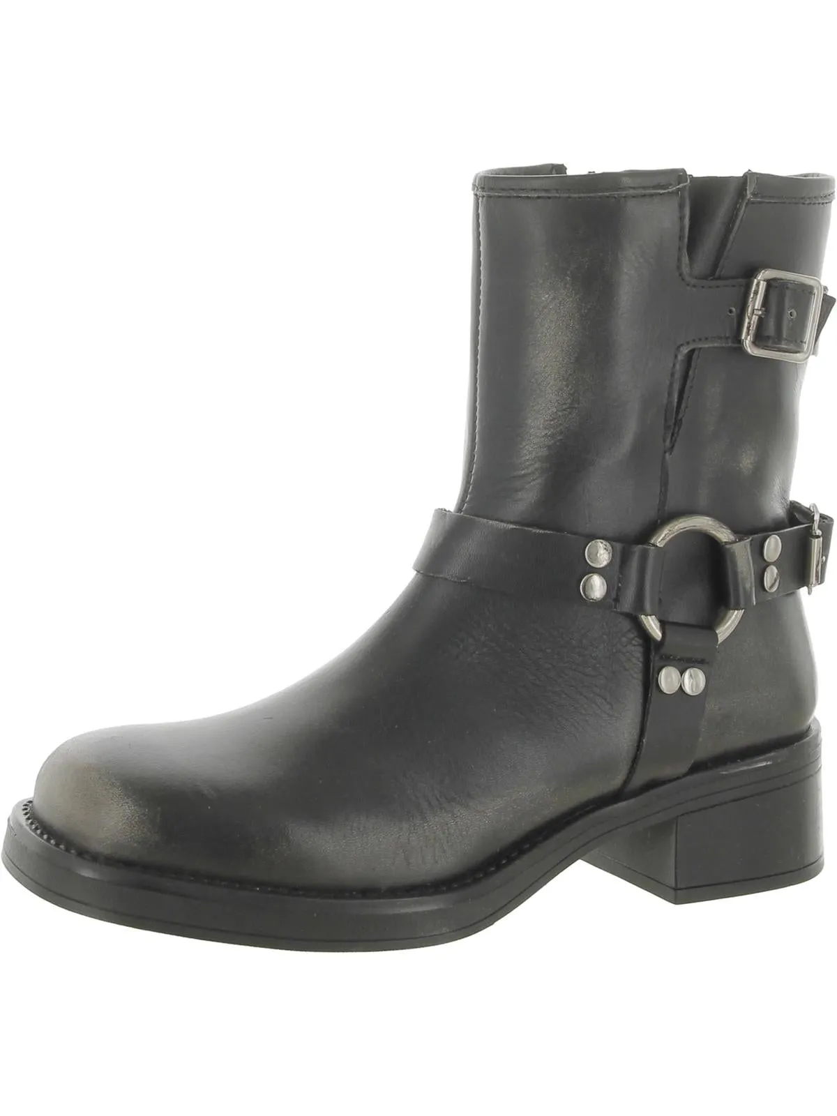 BRIXTON Womens Leather Half Calf Motorcycle Boots