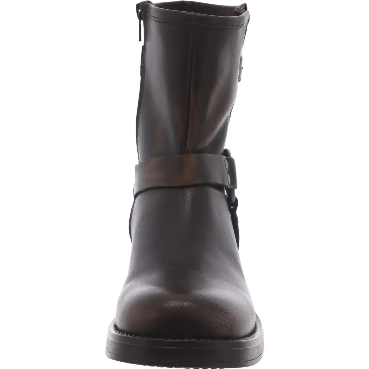 BRIXTON Womens Leather Half Calf Motorcycle Boots