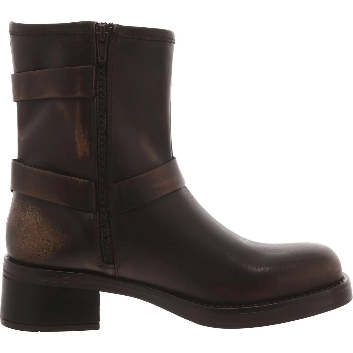 BRIXTON Womens Leather Half Calf Motorcycle Boots