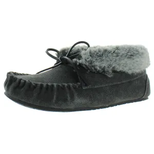 Cabin Womens Suede Ankle Moccasin Slippers
