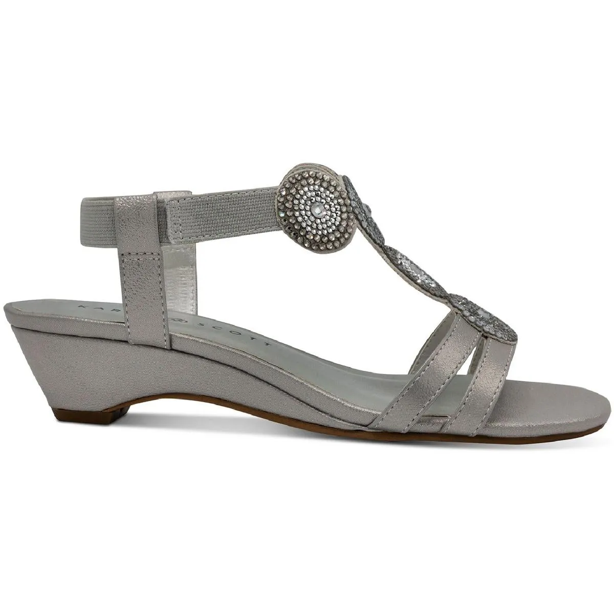 Catrinaa Womens Faux Leather Embellished Evening Sandals