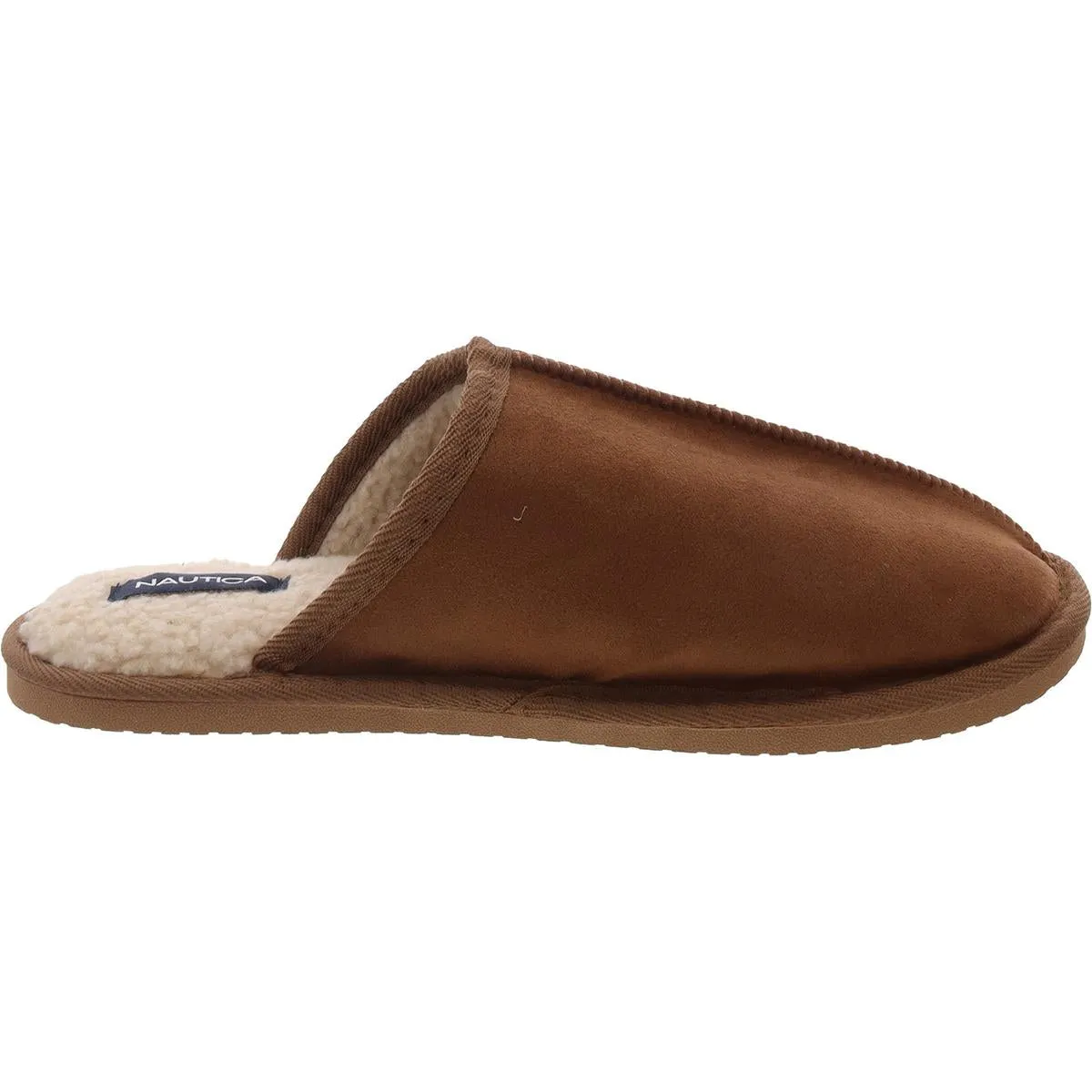 CATRINMENS Mens Faux Fur Lined Manmade Slide Slippers