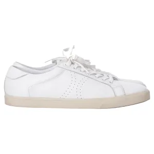 Celine Triomphe Low-Top Sneakers in White Leather