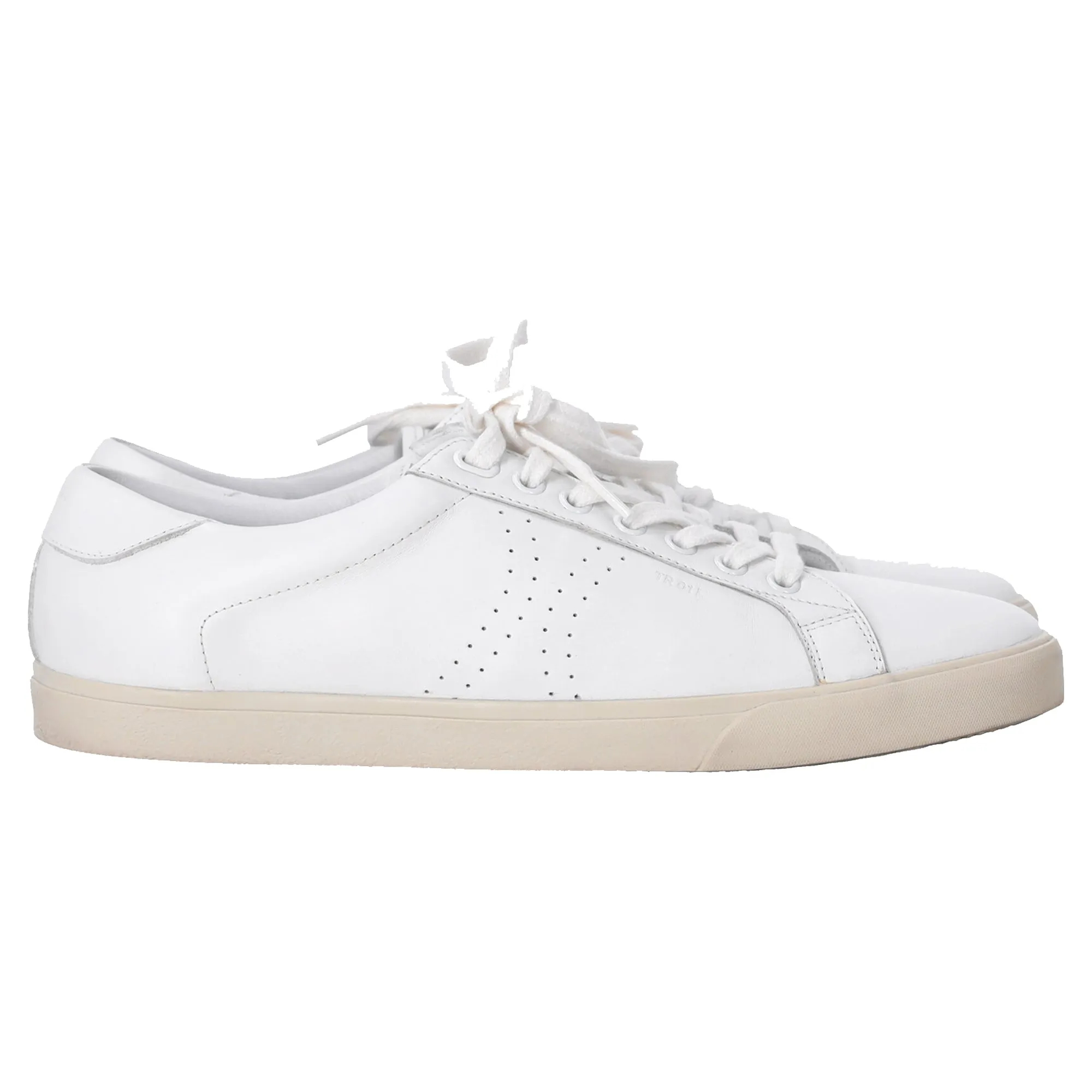 Celine Triomphe Low-Top Sneakers in White Leather