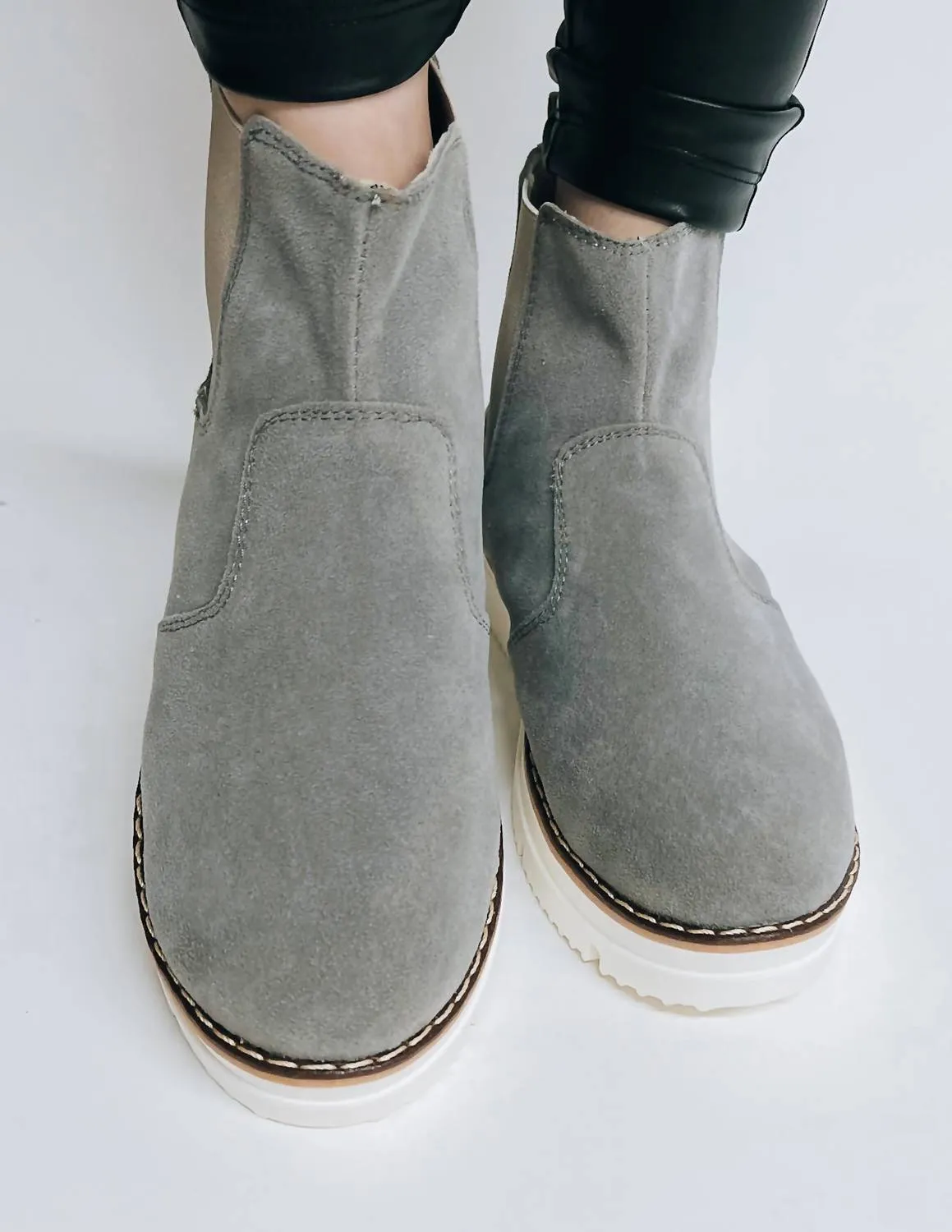 Chelsea Sneaker Bootie In Grey