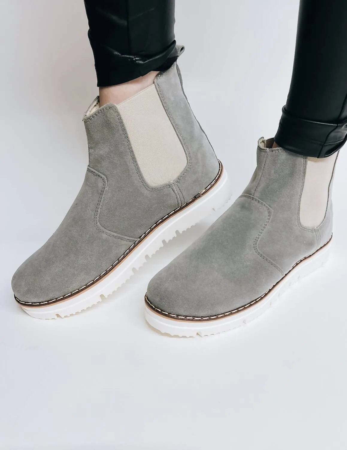 Chelsea Sneaker Bootie In Grey
