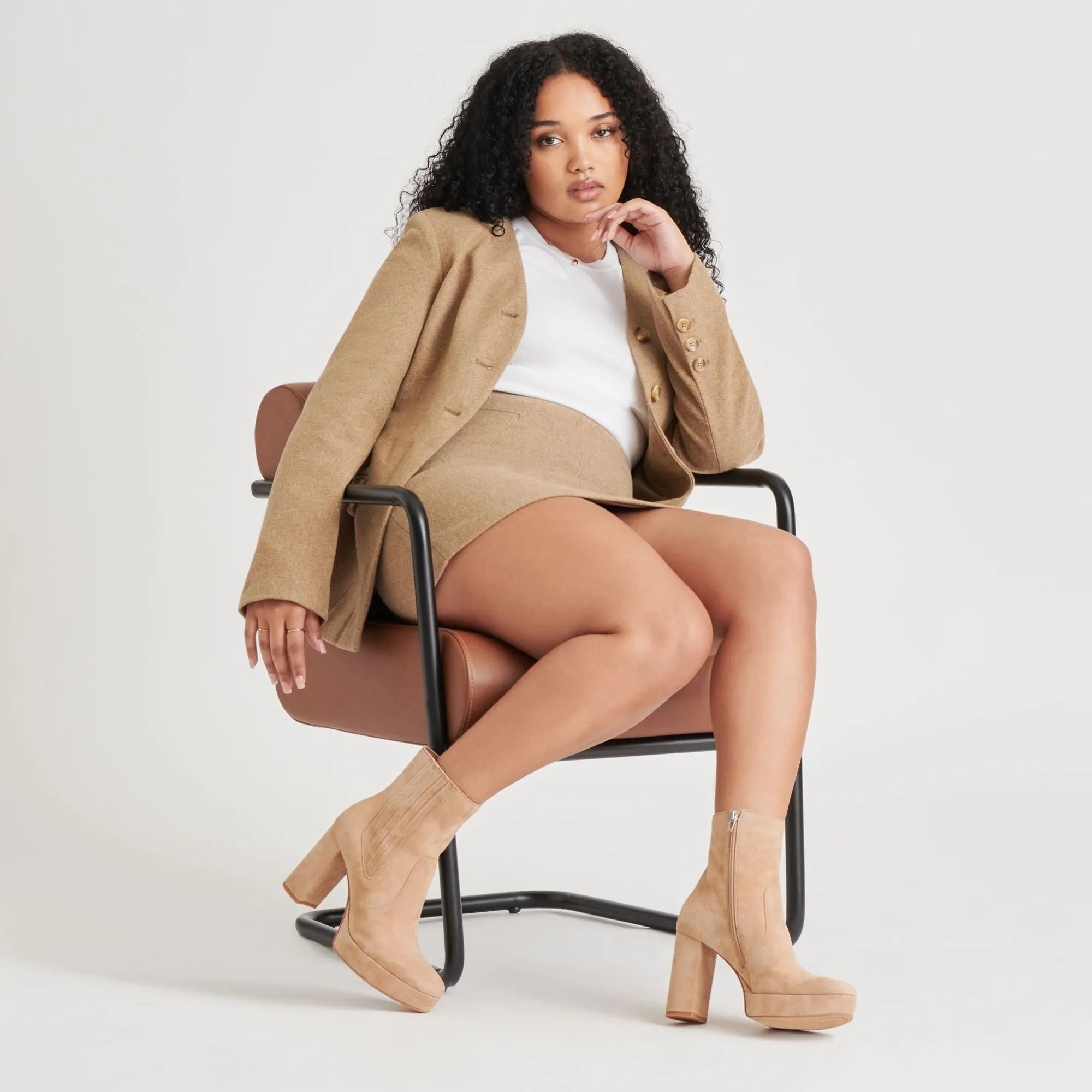 Cinny Boots Camel Suede
