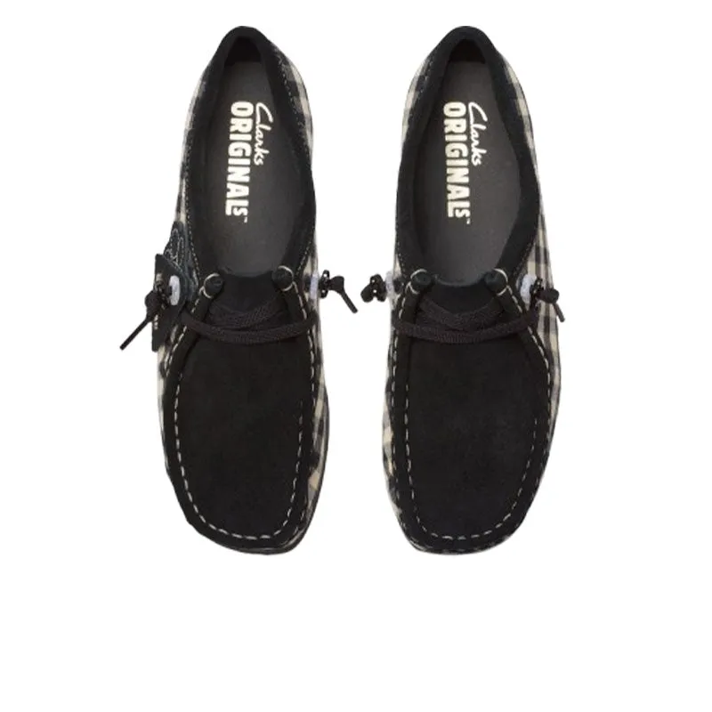 Clarks Women Wallabee Black White Gingham 26180672