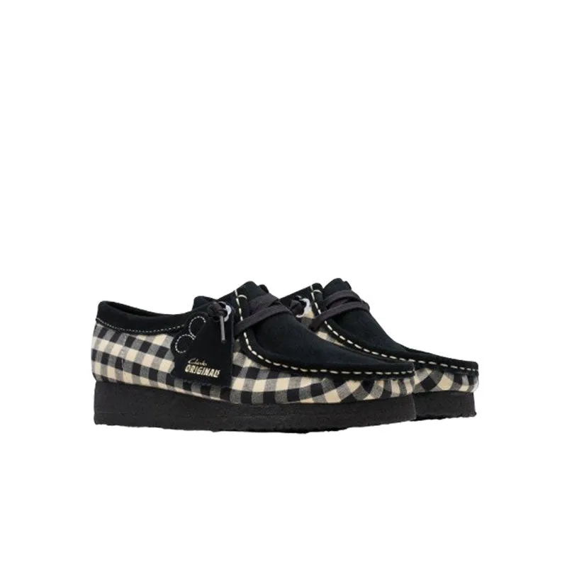 Clarks Women Wallabee Black White Gingham 26180672