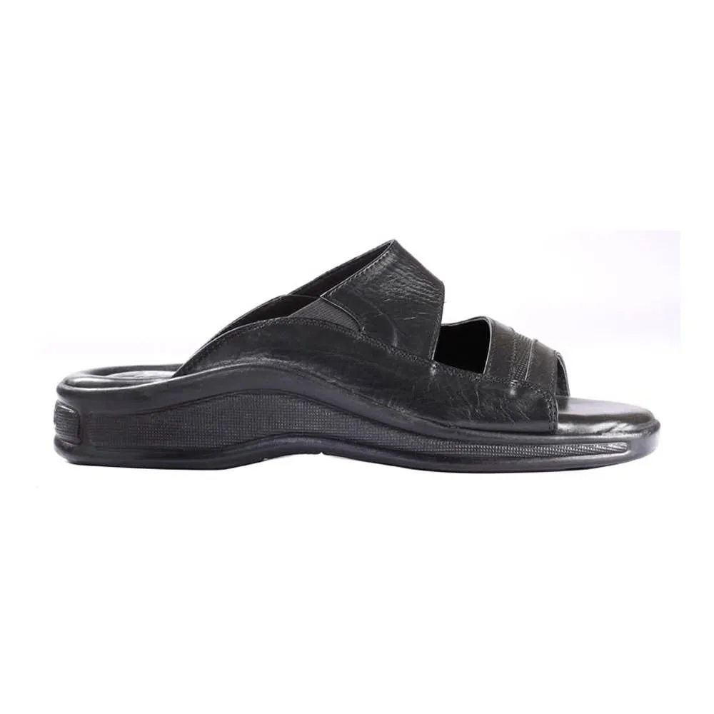 Coolers Casual Black Slippers For Men 2050-06 By Liberty