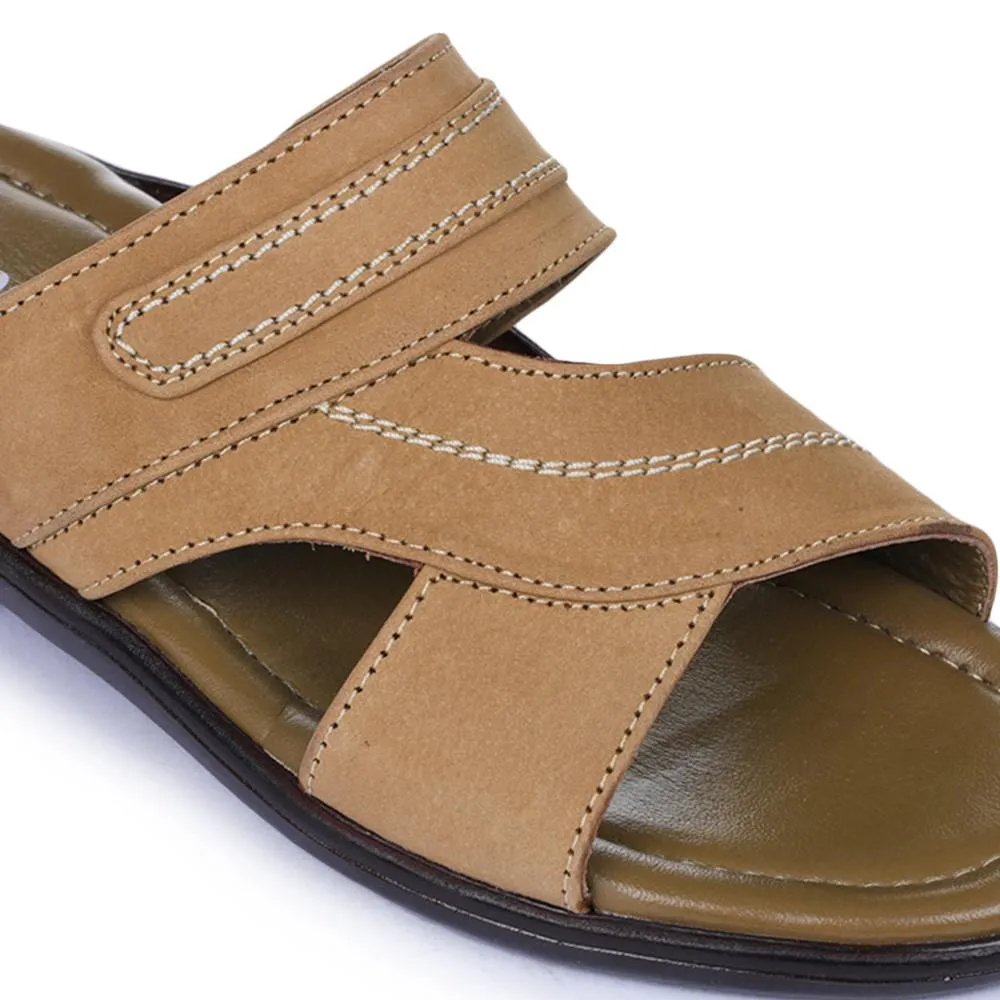 Coolers Casual Brown Slippers For Men 7153-37 By Liberty
