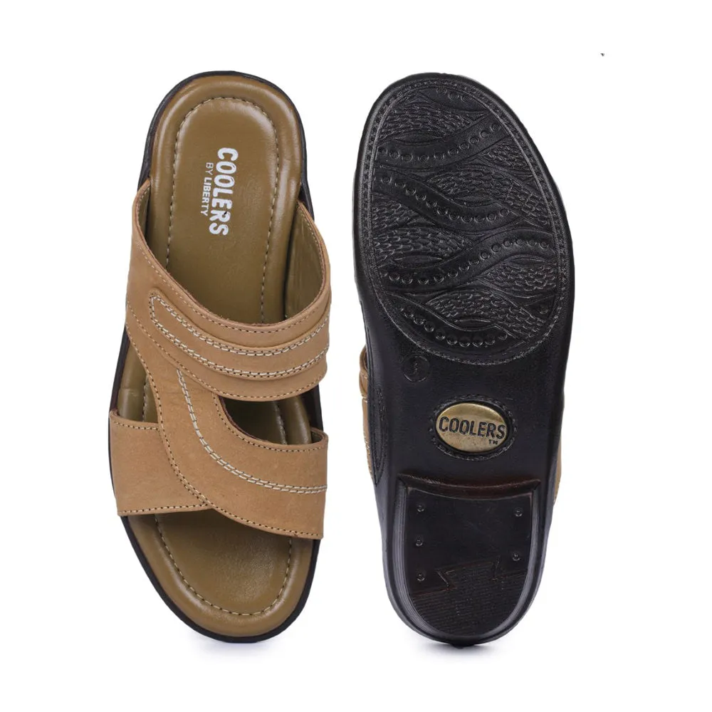 Coolers Casual Brown Slippers For Men 7153-37 By Liberty